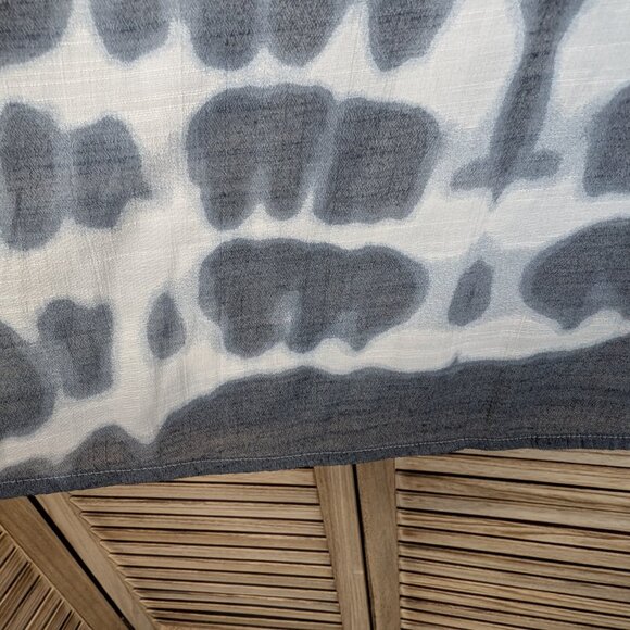 Fred David Top Tie-Dye Cold Shoulder Tunic Gray White Tie-Dye Ring Detail SZ 1X - Picture 6 of 10
